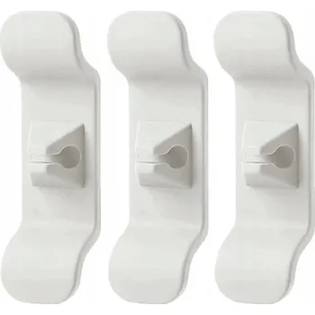 kabelová chránička AG874A DRŽÁK ORGANIZÉR NA KABELY BÍLÝ 3 KUSY