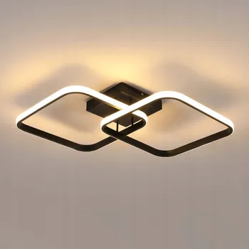 Stropní svítidlo Comely černé LED 2 světelné body stmívatelné s dálkovým ovládáním