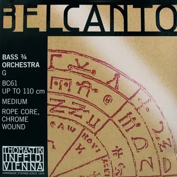Struna pro kytaru a smyčcový nástroj Thomastik Belcanto BC61 G Double Bass 3/4 Medium Struny pro kontrabas (Jako nové)