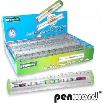 pravítka Hliníkové pravítko Penword 20 cm + tužka