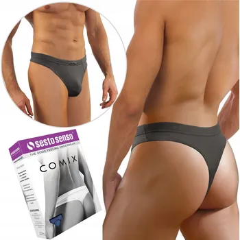 Podprsenka SESTO SENSO tanga COMIX MICROMODAL GRAFITOVÉ XXL