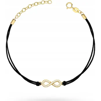 Náramek Stříbrný náramek ryzost 925 Šňůrka Nekonečno