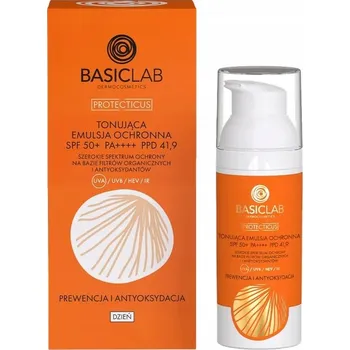 Opalování BasicLab tónovací ochranná emulze SPF 50 50 ml