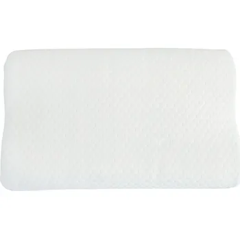 Polštář Polštář ergonomický bílý s termoelastickou pěnou 30x47x9/7 cm