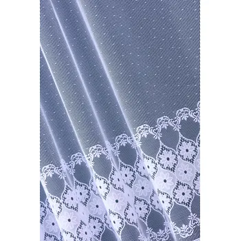 Obraz Lambrekýn žakárový, výška 70 cm, bílý 34311