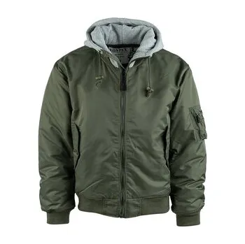 Pánská bunda US letecká bunda Fostex MA1 Hooded Bomber - olivová, L