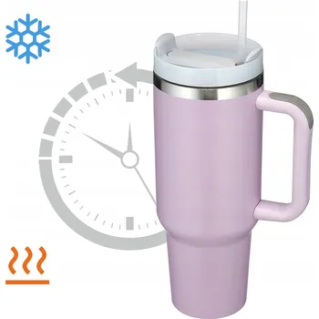 TERMOHRNEK ZE SŁOMKĄ TERMOSKA S UCHEM NA KÁVU ČAJ TĚSNÝ 1200 ML