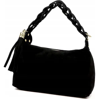 Kabelka Vera Pelle kabelka kožená kabelka přes rameno z pravé kůže černá