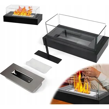 Biokrb Volně stojící biokrb Zree 18 x 15 x 35 cm, černý