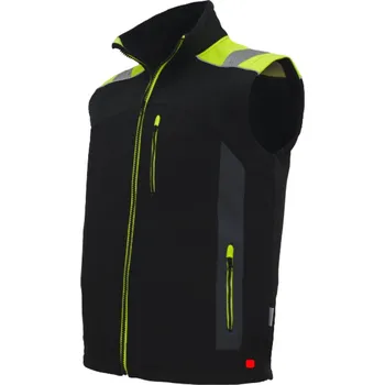 Dámská vesta ZATEPLENÁ VESTA BEZRUKÁVNÍK CLASSWORK S REFLEXNÍMI PRVKY SOFTSHELL BZR