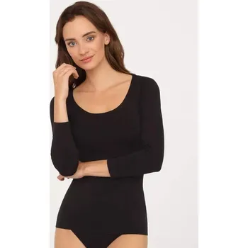 Dámské tričko Dámské bezešvé tričko s 3/4 rukávem černé Gatta, vel. XL