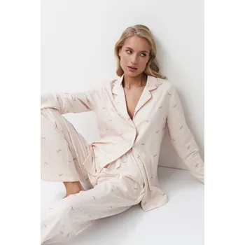 Dámské pyžamo TIMO Aruelle | Dámské košilové pyžamo Yvette - XS / 02