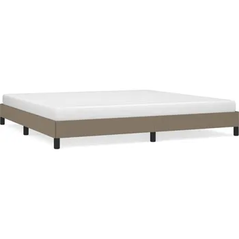 Postel Rám postele taupe 203 x 203 x 25 cm, samet, překližka