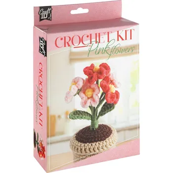 kreativní sada Grafix Sada na háčkování Růžové květiny