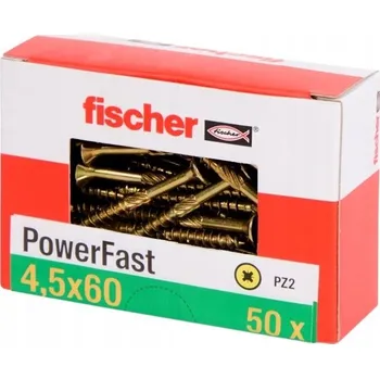 Vrták Vruty do dřeva Fischer 4,5 x 60 mm, 50 ks