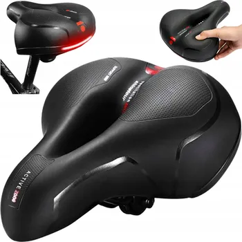 Sedlo na kolo Sedlo na kolo JKR měkké černé 250 mm s ventilací a odrazkou