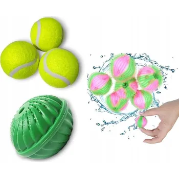 Koule do sušičky TENISOVÉ MÍČKY + ODSTRAŇOVAČ CHLUPŮ A VLASŮ + PRACÍ KOULE - VELKÁ SADA NA PRANÍ