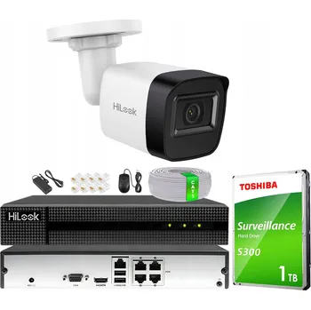 Bezpečnostní kamera IP Monitorovací Sada pro Dům, 4Mpx Kamera přes Kroucenou Dvoulinku, Záznamové Zařízení, 1TB Disk