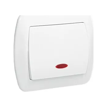 vypínač Jeden konektor Kontakt-Simon Chord s podsvícením bílá