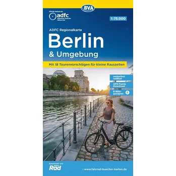 BERLIN I OKOLICE mapa rowerowa 1:75 000 ADFC 2025 Kolektiv autorů