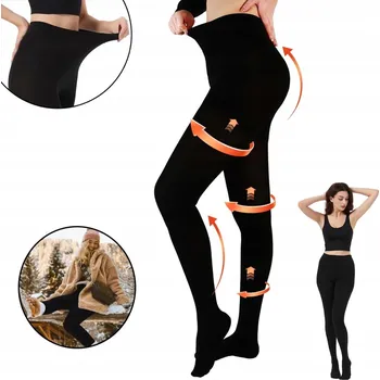 Dámské punčochy Punčocháče dámské teplé, zimní, termo oteplené kožíškem na zimu M