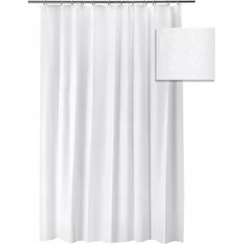 Sprchový závěs ZÁVĚS DO KOUPELNY SPRCHOVÝ ZÁVĚS ZÁVĚSKA DO SPRCHY 180x200 cm BÍLÁ