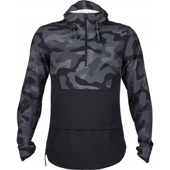 Cyklistická bunda Pánská cyklistická bunda Fox Racing Ranger Wind Pullover black camo S