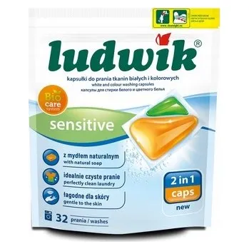 Prací prostředek Ludwik Sensitive Kapsle na praní bílého a barevného prádla, 32 ks