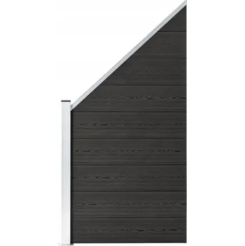 WPC plotový panel 90 x (100-180) cm, šedý