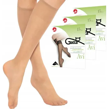 Dámské punčochy Gatta Avi podkolenky, lycra 2 páry, 15 DEN odstín daino