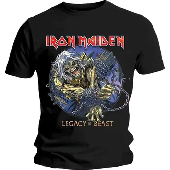 Pánské tričko Iron Maiden Eddie Chained Legacy Black M Tričko