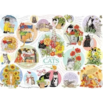 Puzzle Cobble Hill Puzzle 1000 dílků - Kočičí myšlenky