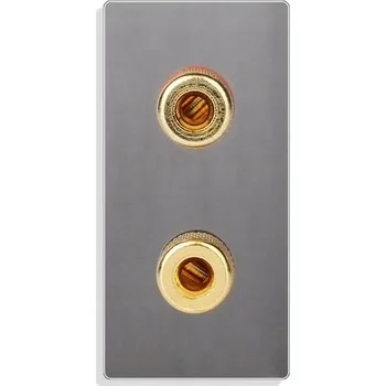 Elektrická zásuvka MODUL 1/2 ZÁSUVKA AUDIO TYPU BANÁNEK PRO MONTÁŽ DO RÁMEČKŮ