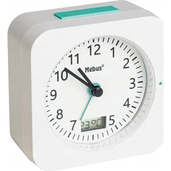 Budík BUDÍK MEBUS BÍLÝ 9,5 CM