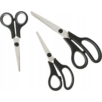 UNIVERZÁLNÍ NŮŽKY ŠKOLNÍ KANCELÁŘSKÉ KREJČOVSKÉ SADA 3 KUSŮ