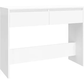 Konferenční stolek Bílý konzolový stolek 100 x 35 x 76,5 cm z dřevěného kompozitu