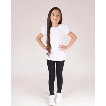 Dívčí žebrované legíny černé Nicol, vel. 98