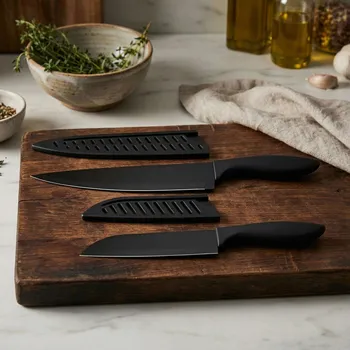 Kuchyňské nože z nerezové oceli s kryty TADAR TEO 4 ks.