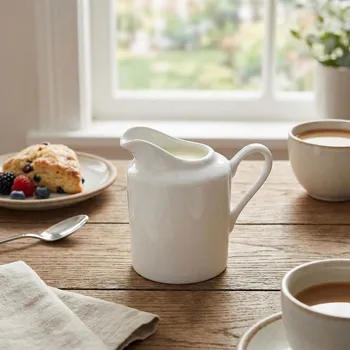 Konvička na mléko Porcelánová mléčenka Tadar 250 ml bílá