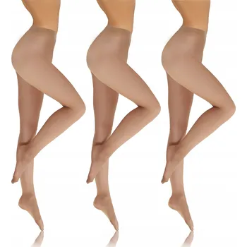 Dámské punčochy Sesto Senso 3 páry Dámských Punčocháčů Průhledných 8 DEN, Velikost 4, Odstín Avana