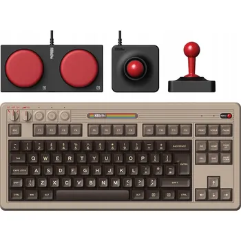 Klávesnice Retro Mechanická Klávesnice 8Bitdo C64 + Joystick a Super Tlačítka