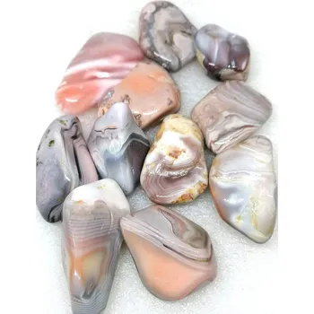 Přírodní kámen Achát Botswana, růžový, velký (3 cm )