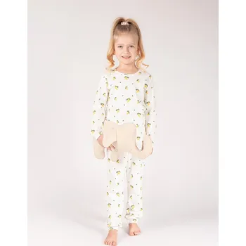 Dívčí pyžamo s dlouhým rukávem a citronem Nicol, vel.