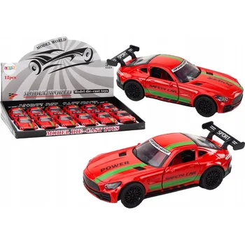 autíčko Sportovní Auto Model 1:32 Figurka Spojler Kovové Červené Zvuky