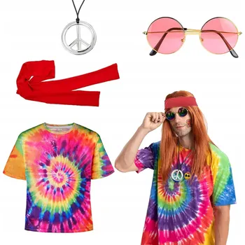 Karnevalový kostým Kostým pro dospělé Hipík karneval kostým léto 70. léta + brýle