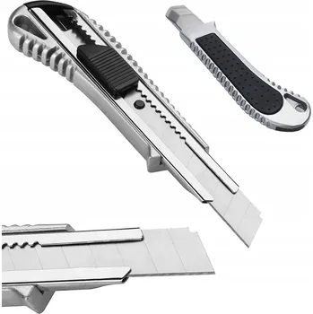 Pracovní nůž NŮŽ KOVOVÝ NA TAPETY PRACOVNÍ UNIVERZÁLNÍ PRO PRÁCI ŘEZÁNÍ NOŽŮ 18 mm