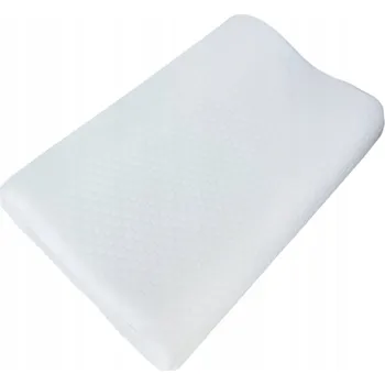Polštář Polštář Bílý s termoelastickou pěnou, ergonomický, 30x47x9/7 cm