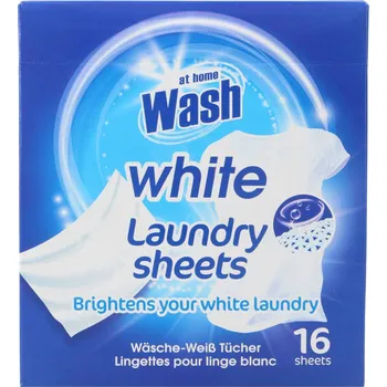 Prací prášek Ubrousky na praní bílého prádla s bělidlem at home 16 ks