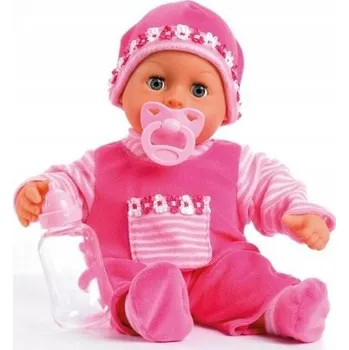 Panenka Interaktivní panenka miminko 38 Cm + příslušenství, tmavě růžová