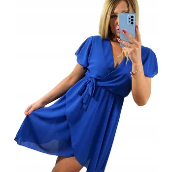 Dámské šaty V900 Zavinovací ŠATY s vázáním, velikost vel. 40 (L)